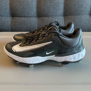 Nike Mens 9 Alpha Huarache Elite 4 Low Baseball Cleats Black/Grey DJ6521-003 New